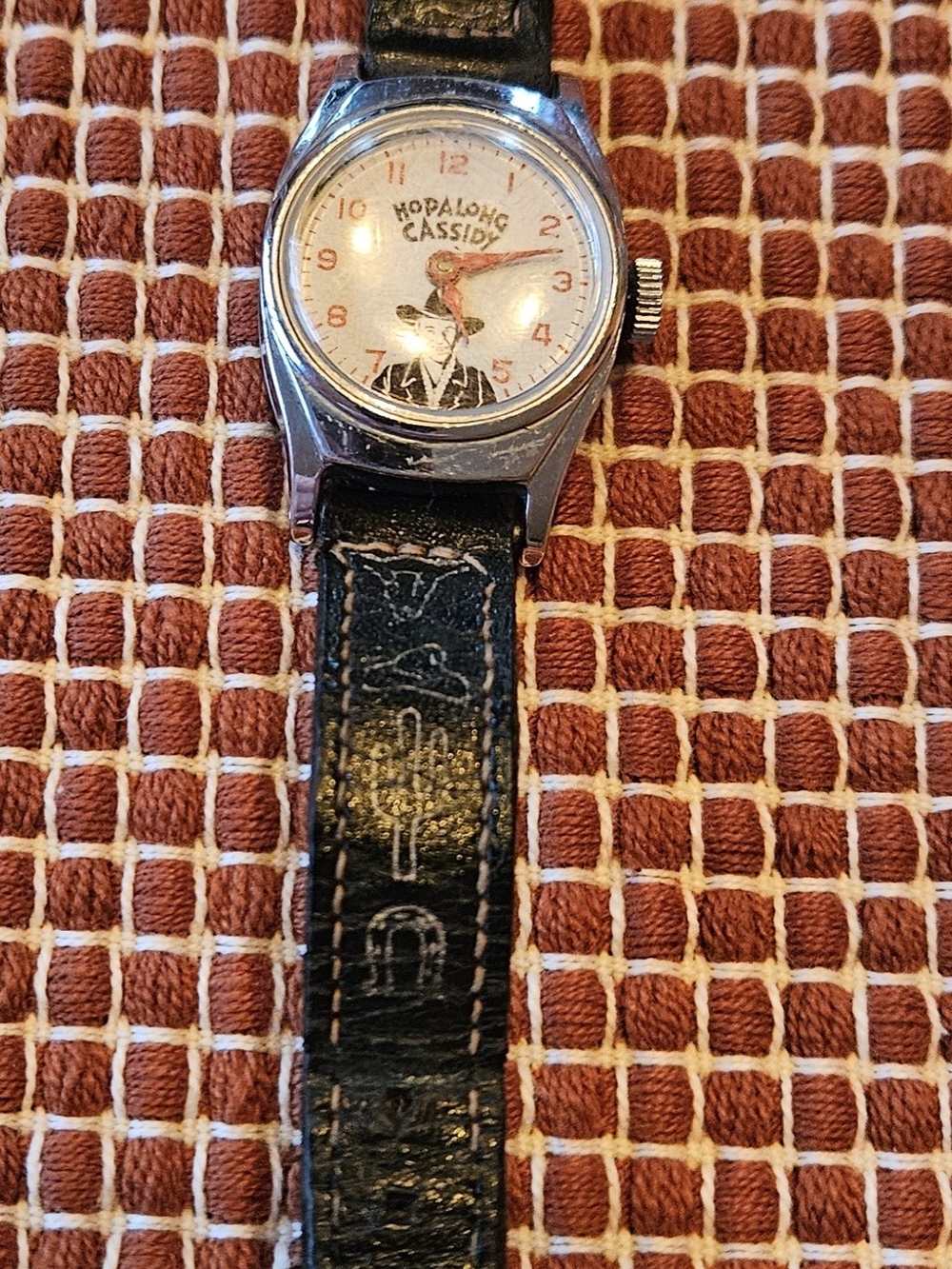 Vintage 1960's Hopalong Cassidy Mechanical Wrist Watch Working